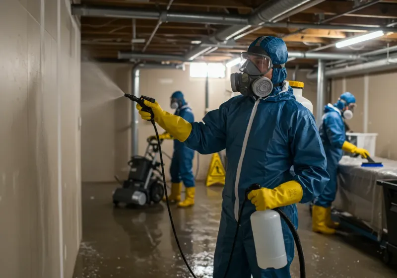 Basement Sanitization and Antimicrobial Treatment process in Wayland, MI